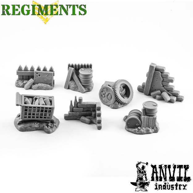 Aggregates 9 different packs of Scatter war games Scenics 