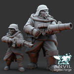 Render showing the Scale of the Ogre against a normal Regiments figure