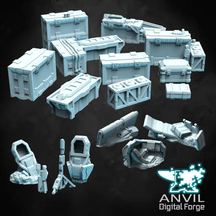 Picture of Digital - Sci-Fi Crates & Crashed Aircraft Scatter Terrain