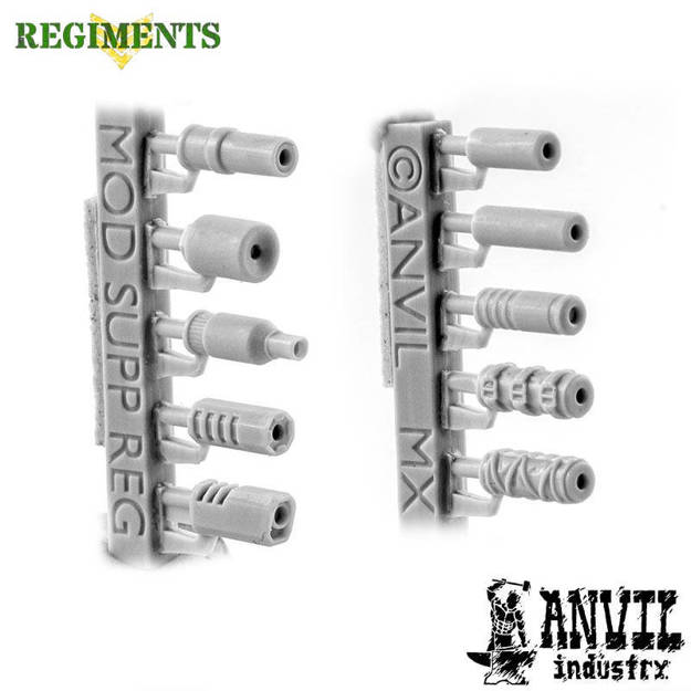 Picture of Mixed Modern Suppressors (10) - Regiments Scale