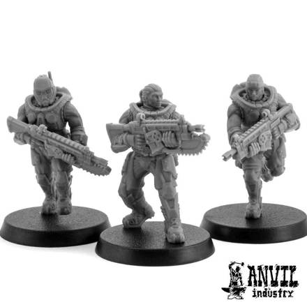 Picture of Slim Build / Female Exo-Lord Coalition Marine Rifle Squad - Dynamic Posing (3)