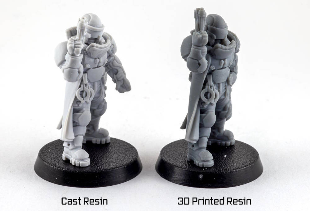Cast resin vs 3d printed resin miniatures